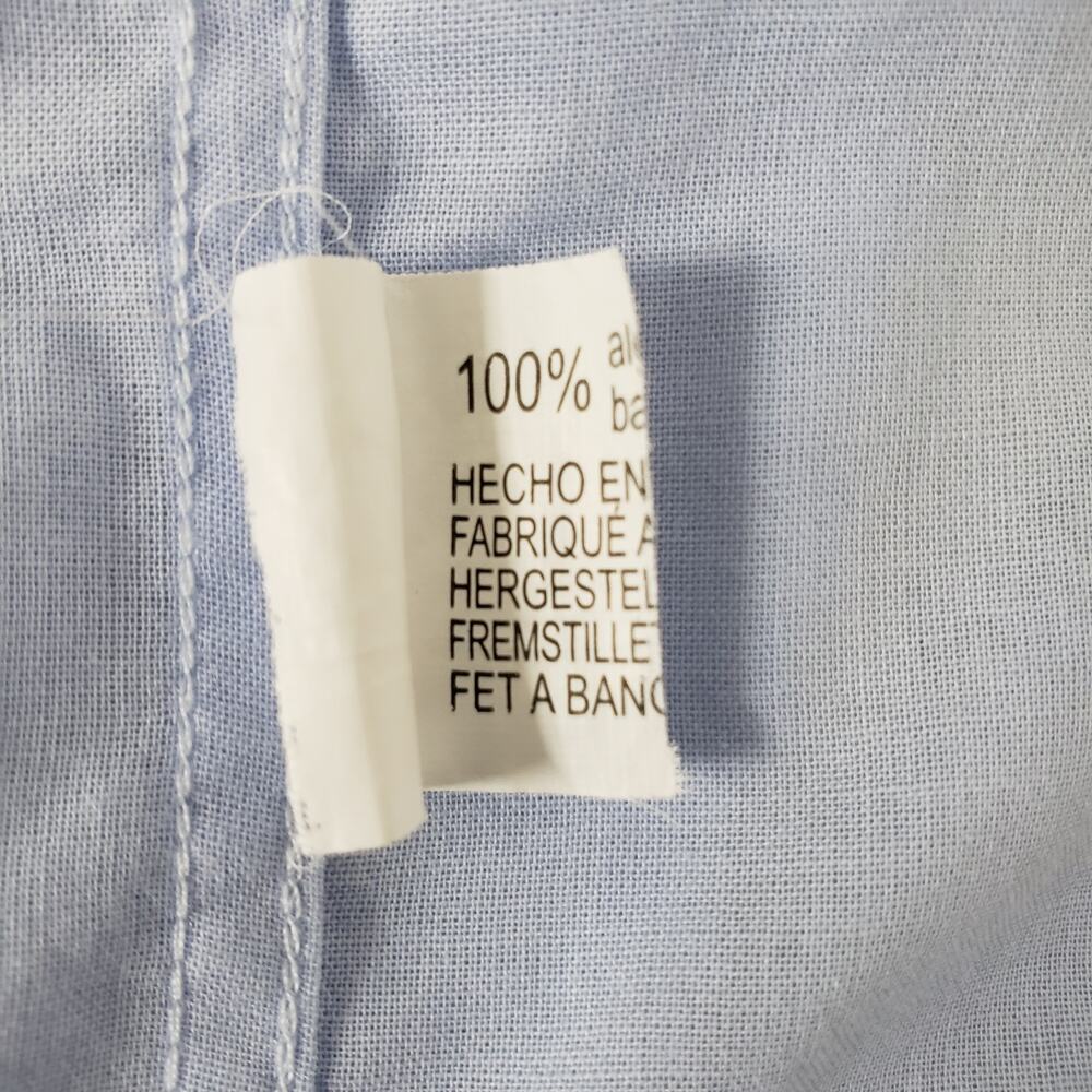 Zara Shirt Men L Light Blue Lightweight Button-down Collar Long Sleeve - Picture 10 of 10